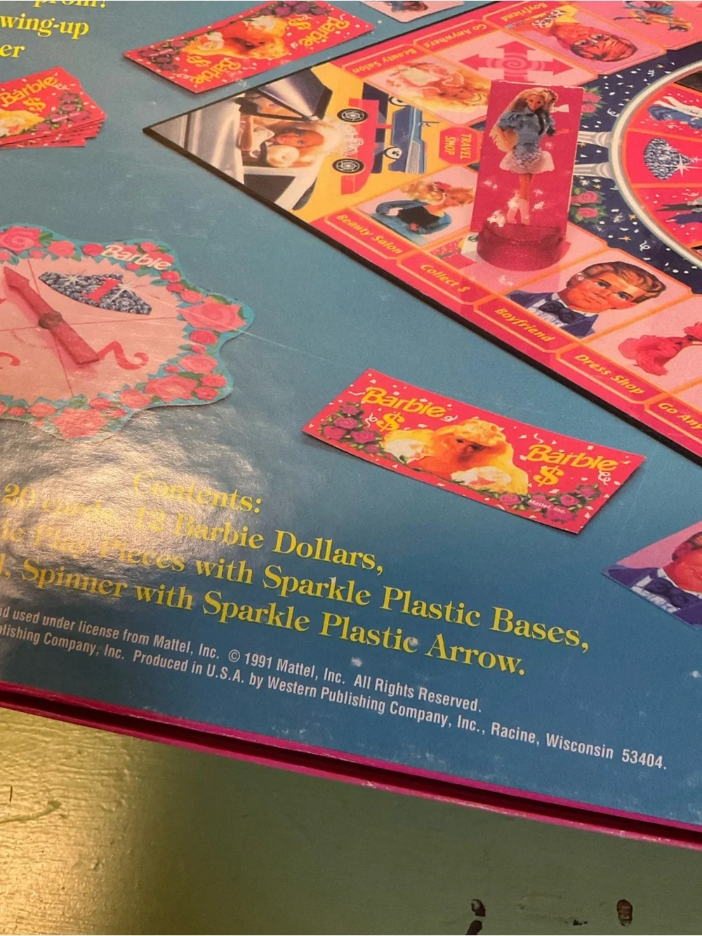 Vintage 90s Barbie Queen of the Prom Board Game COMPLETE